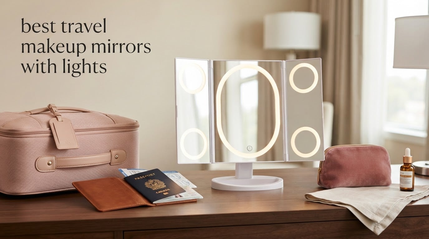 best travel makeup mirrors with lights