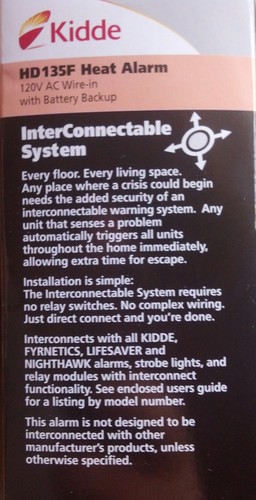 Kidde Heat Detector, Hardwired with Battery Backup & 2 LEDs, Interconnect Capability, Ideal for Garages customer photo 1
