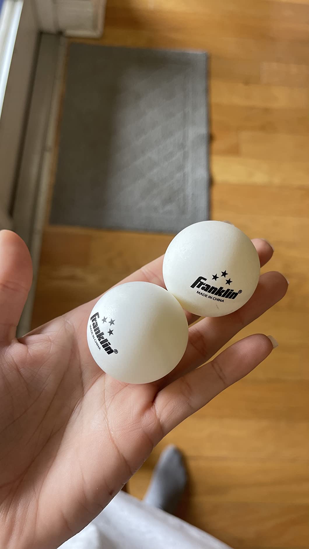 Franklin Sports Three Star Ping Pong Balls - Official 40mm - 6 Pack - White customer photo 1