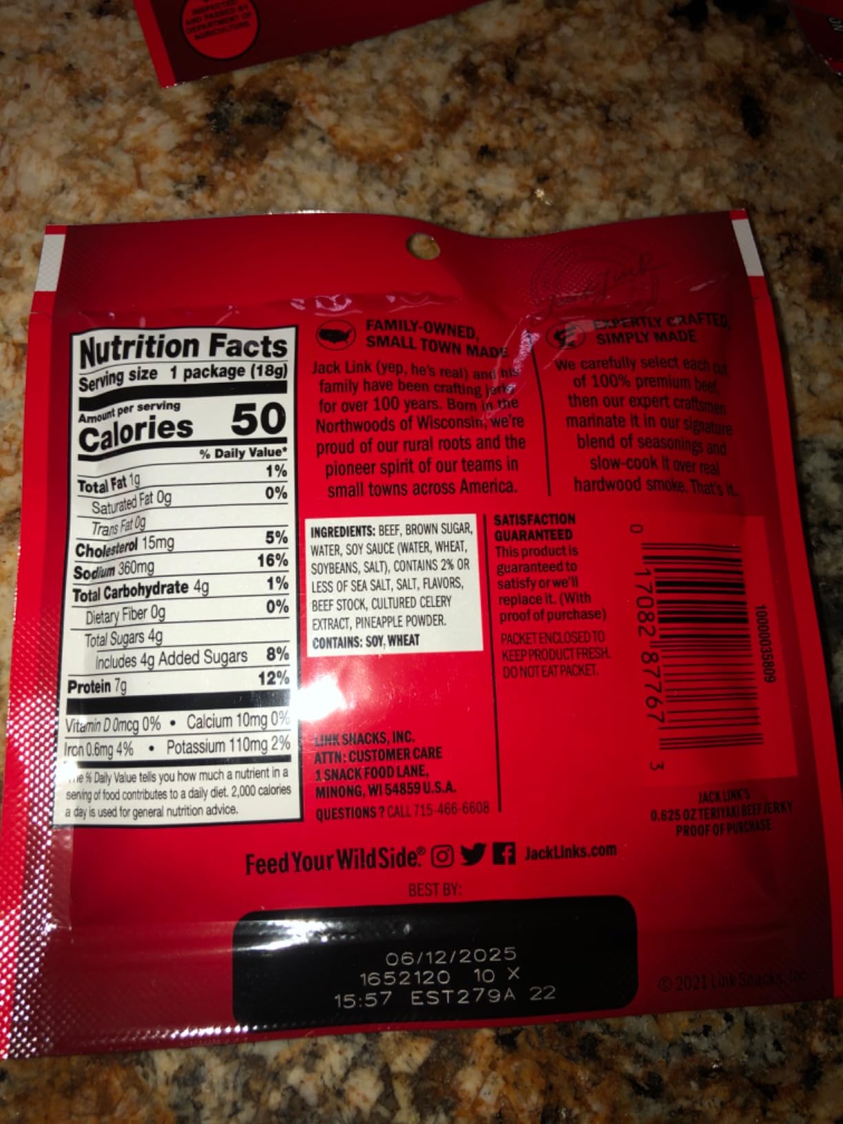 Jack Link's Teriyaki Beef Jerky Multipack - (5 Pack) 0.625 oz customer photo 1