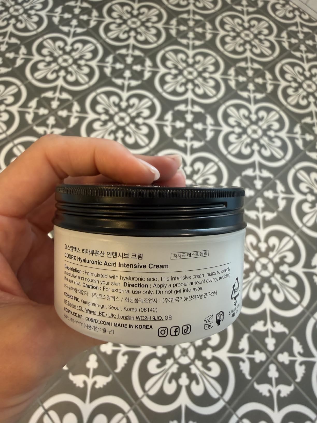 COSRX Hyaluronic Acid Cream, Daily Moisturizer for Sensitive Skin, 3.52 oz customer photo 1
