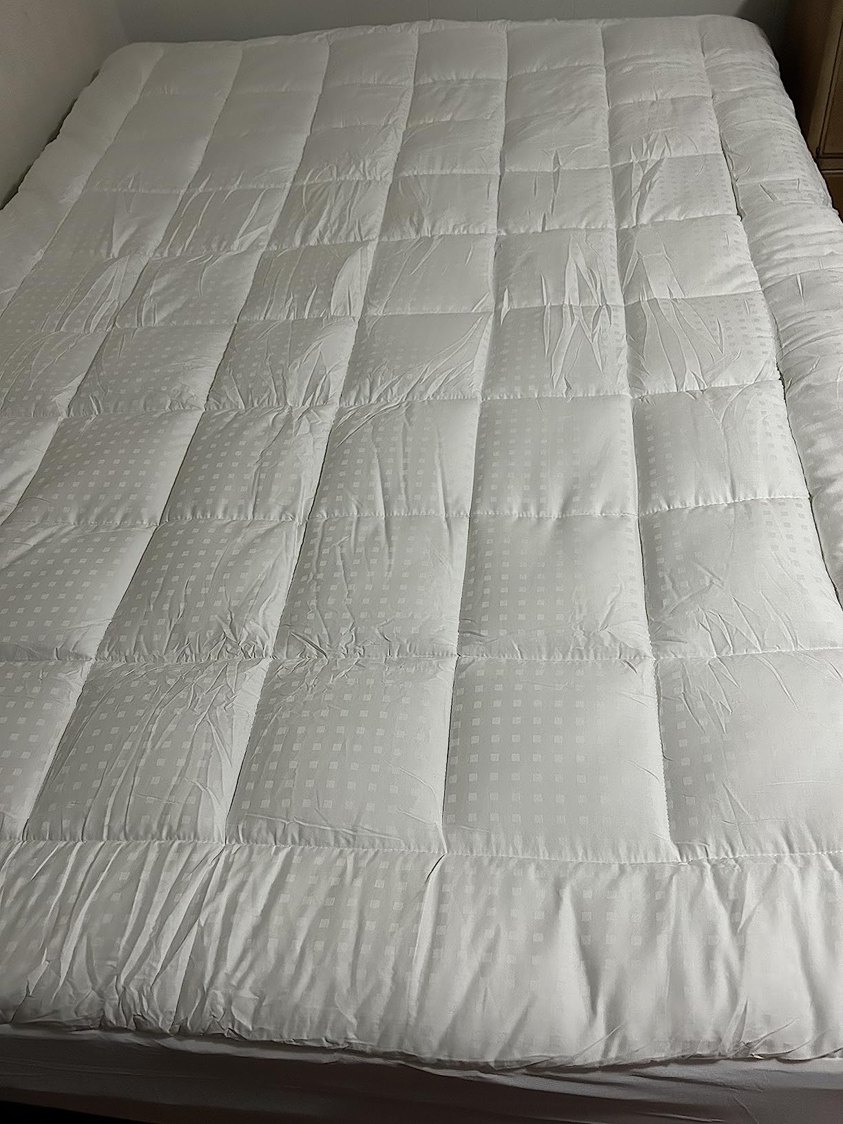 EASELAND King Size Mattress Pad Cotton Pillow Top Mattress Topper White customer photo 1