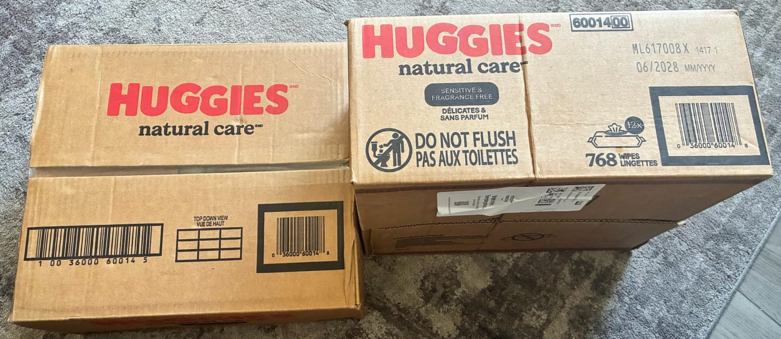 Huggies Natural Care Sensitive Baby Wipes, Unscented, Hypoallergenic, 99% Purified Water, 12 Flip-Top Packs (768 Wipes Total), Packaging May Vary customer photo 1