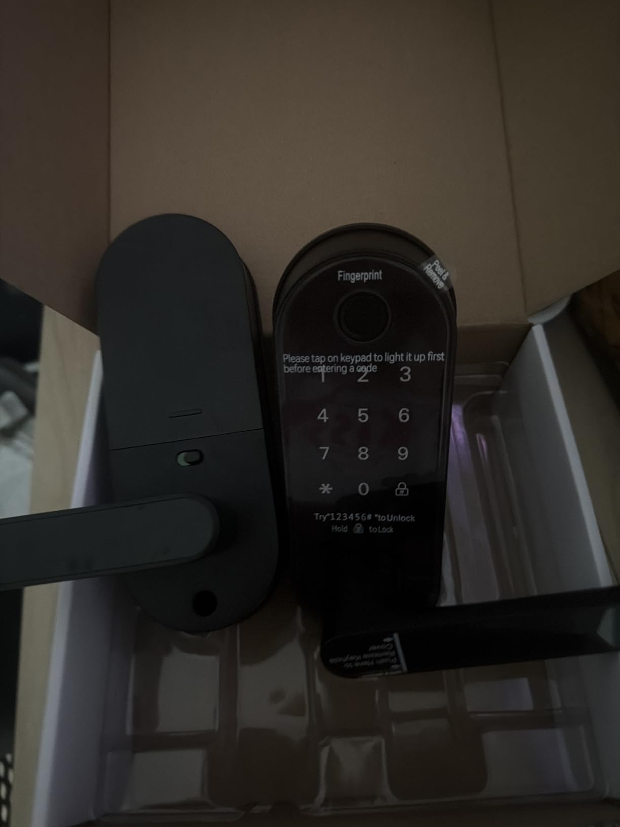 Bluetooth Fingerprint Smart Lock with Handle & Keypad – Fits Most US Doors, DIY Install, Keyless Entry: Code, FOB, Auto-Lock. Ideal for Home, Airbnb, Rental, Kids, Seniors. Alexa & Google Compatible customer photo 2