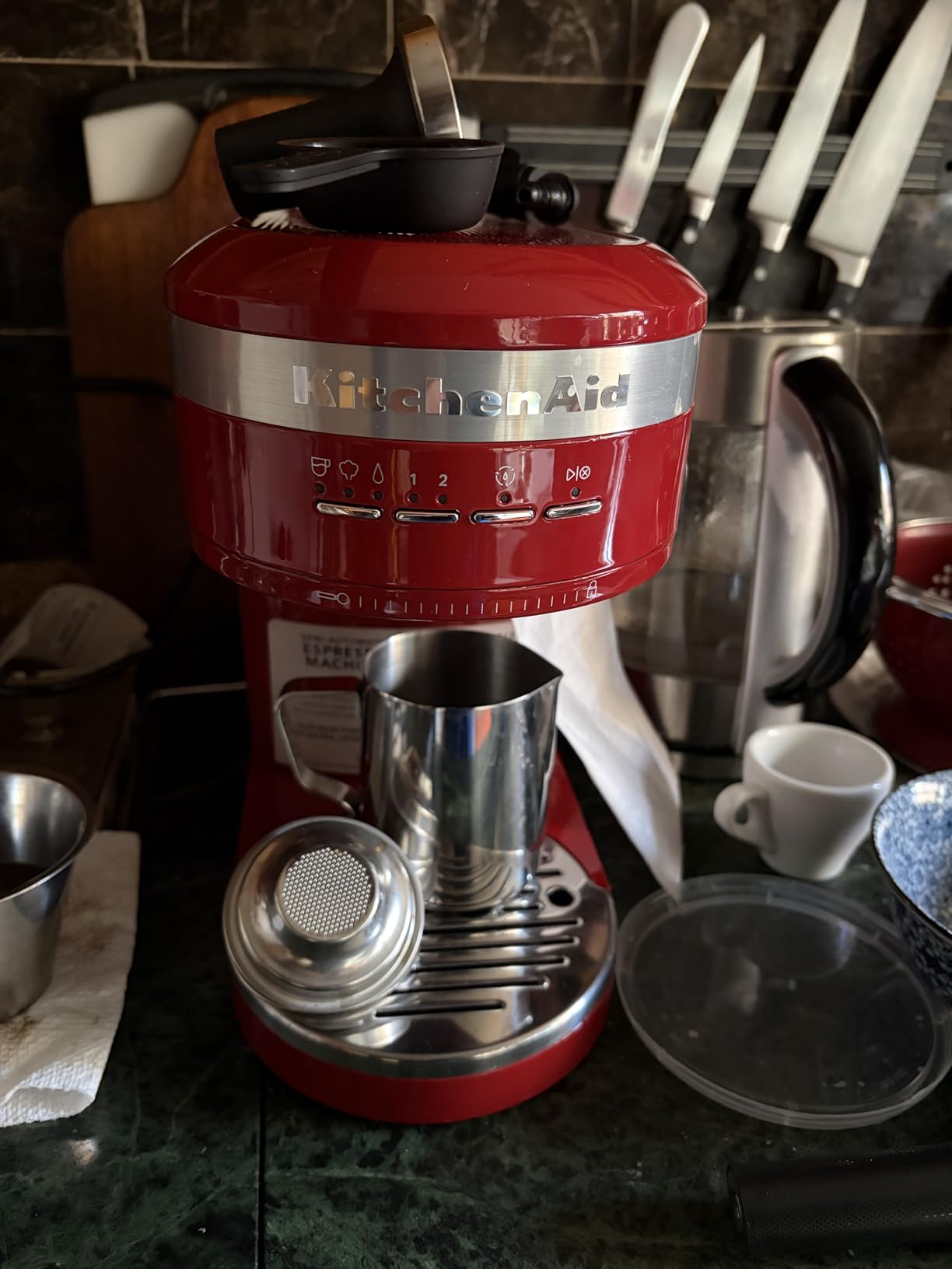 KitchenAid Metal Semi-Automatic Espresso Machine - KES6503, Empire Red customer photo 2