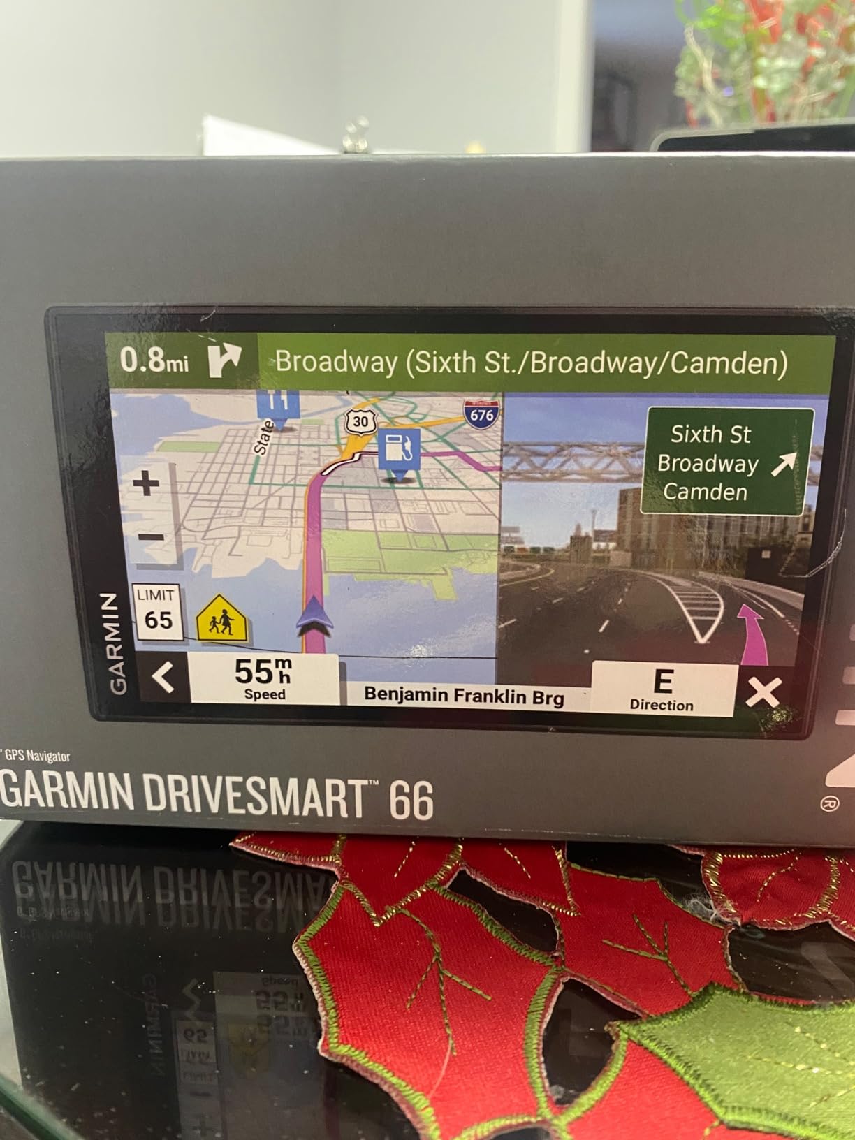 Garmin DriveSmart 66, 6-inch Car GPS Navigator with Bright, Crisp High-Resolution Maps and Garmin Voice Assist customer photo 1