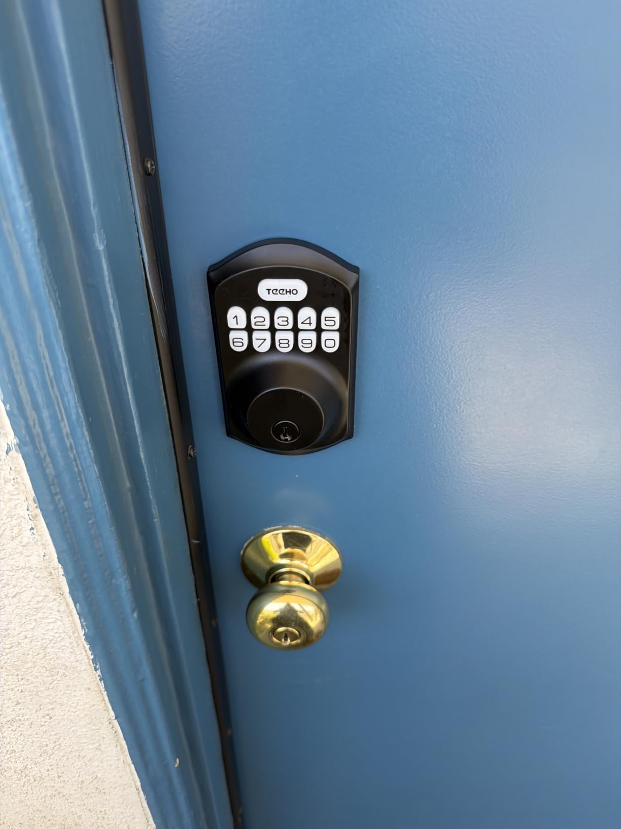 TEEHO TE001 Keyless Entry Deadbolt with Keypad for Front Door, Matte Black customer photo 1