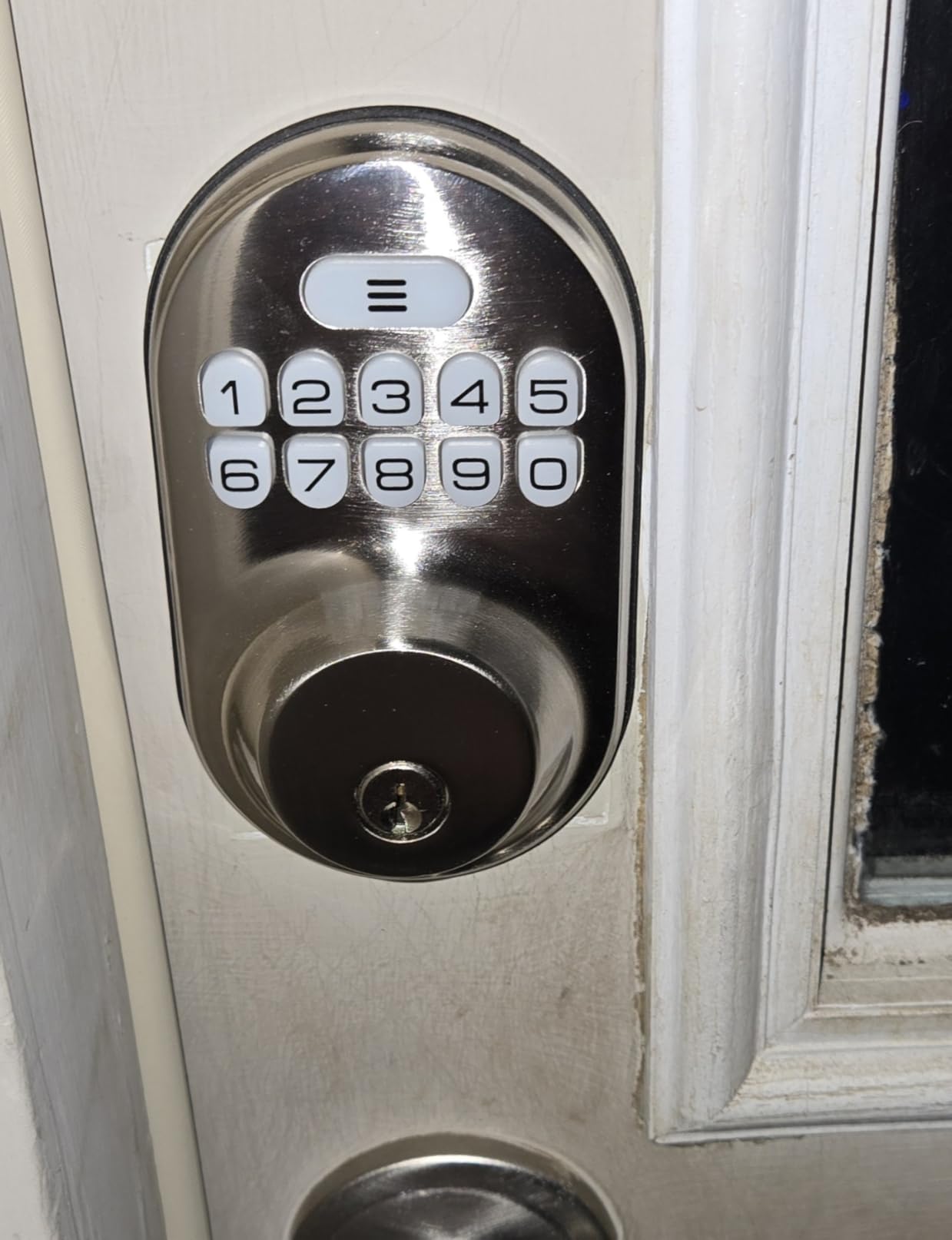 Veise RZ-A Electronic Keypad Deadbolt Door Lock, Satin Nickel customer photo 1