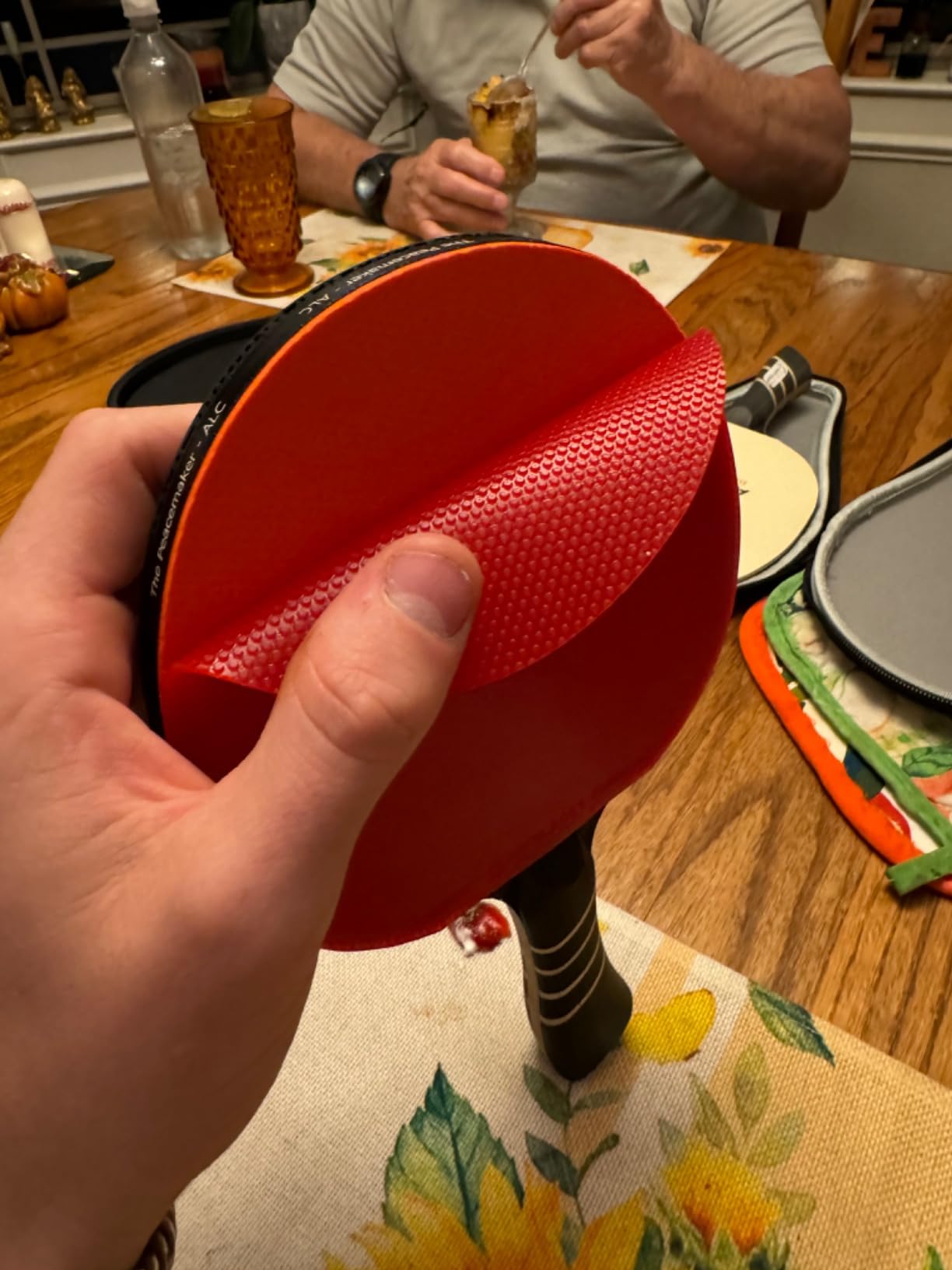 The Peace Maker ALC - Professional Ping Pong Paddle - Carbon Fiber Table Tennis Racket Producing Maximum Spin & Control for All Levels - Hard Carry Case & Ergonomic Handle. customer photo 1