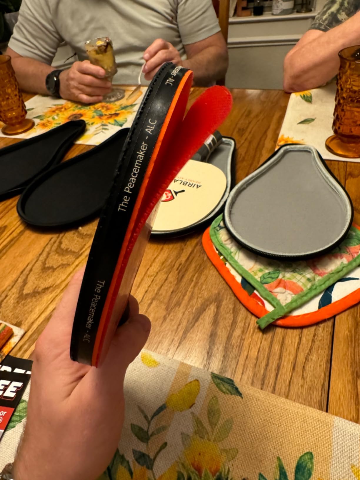 The Peace Maker ALC - Professional Ping Pong Paddle - Carbon Fiber Table Tennis Racket Producing Maximum Spin & Control for All Levels - Hard Carry Case & Ergonomic Handle. customer photo 2