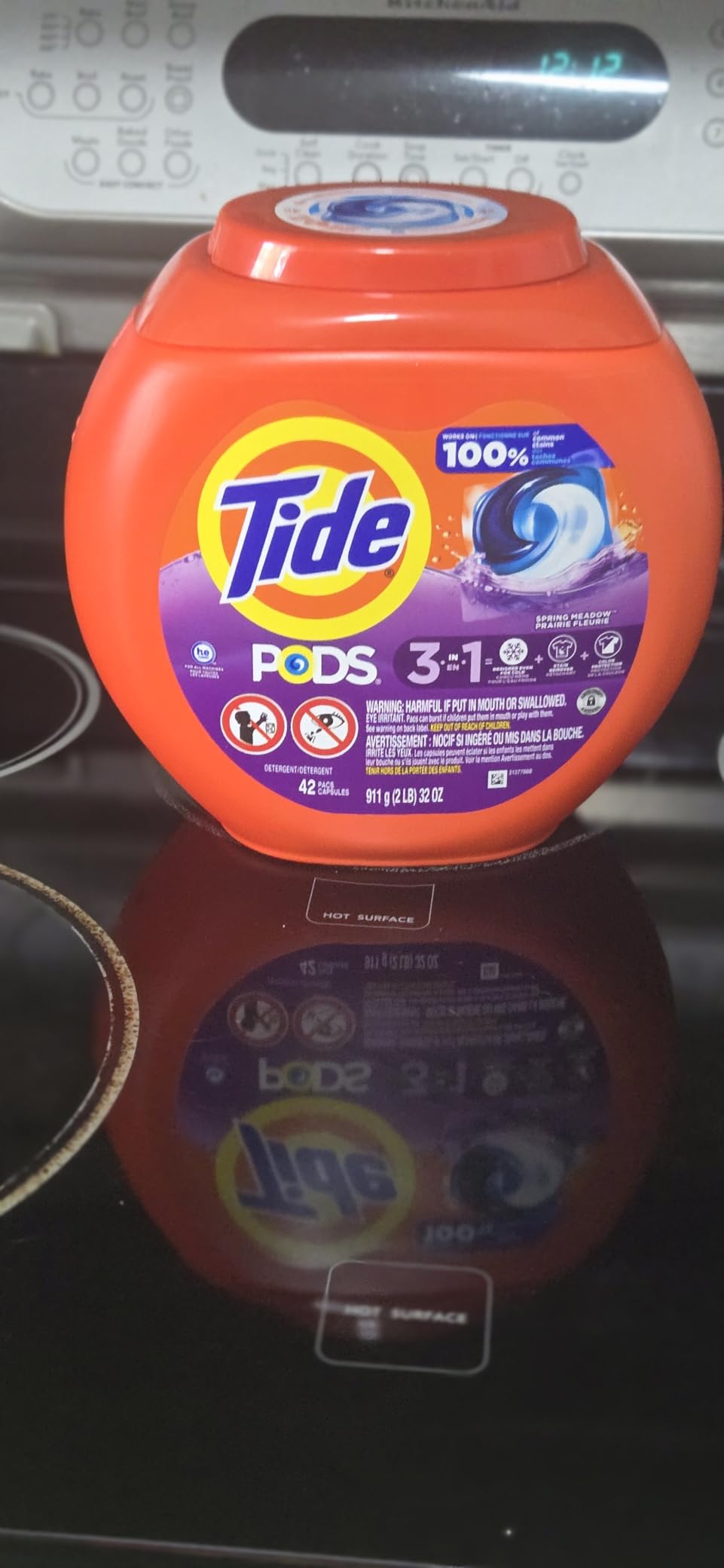 Tide PODS laundry detergent pacs, 3-in-1 Stain Remover, Odor Fighter, Color Protector, 76 Count, HE compatible, Spring Meadow Scent customer photo 1