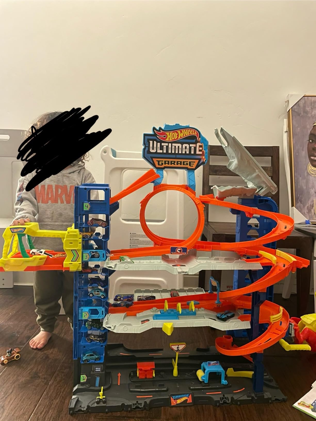 Hot Wheels City Ultimate Garage Track Set with 2 Die-Cast Toy Cars & Car-Eating Dragon, Stores 50+ Vehicles, 4 Levels customer photo 2