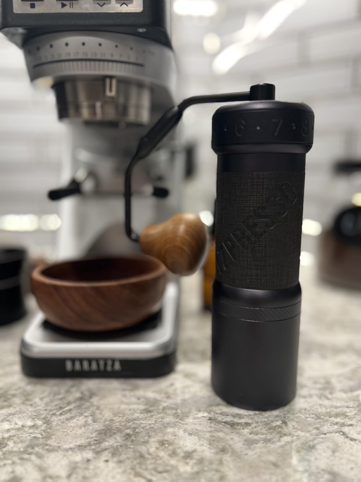 1Zpresso K-Ultra Manual Coffee Grinder Iron Gray with Carrying Case, Assembly Consistency Grind Stainless Steel Conical Burr, Foldable Handle, Numerical External Adjustable Setting, All-Round Grinder customer photo 2