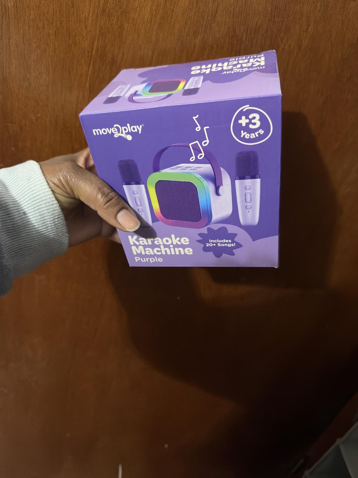Move2Play, Karaoke Machine for Kids | Includes 20+ Kid Songs | 2 Microphones | Connect with Bluetooth | 3, 4, 5, 6, 7+ Year Old Gift | Toy for Girls, Boys, & Toddler | Birthday Present customer photo 2