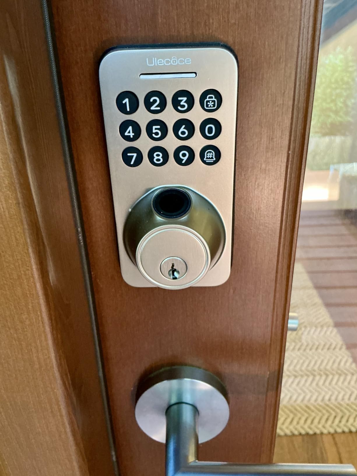 Ulecoce Fingerprint Keypad Deadbolt with Knob Set, Keyless Entry Door Lock with App Control, Door Locks for Front Door, Auto Lock&One-Touch Lock, 100+ User Codes&5 Keys, Easy Installation, Matte Black customer photo 1