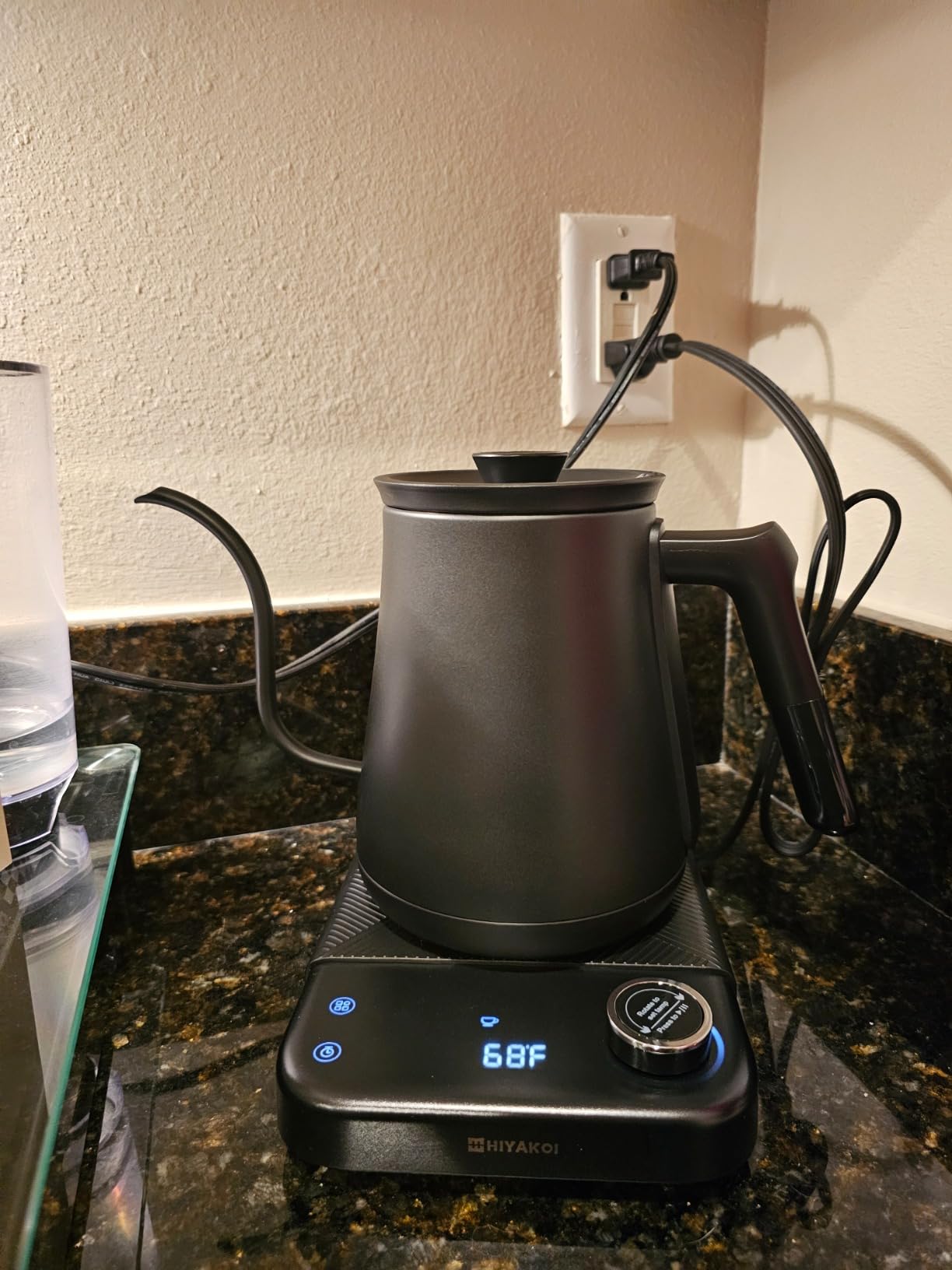 Gooseneck Electric Kettle HIYAKOI with ±1℉ Temperature Control, Pour Over Kettle for Coffee & Tea, 1200W Rapid Heating, Stainless Steel Water Boiler with 12H Keep Warm & Built-in Timer, 0.8L/27oz customer photo 2
