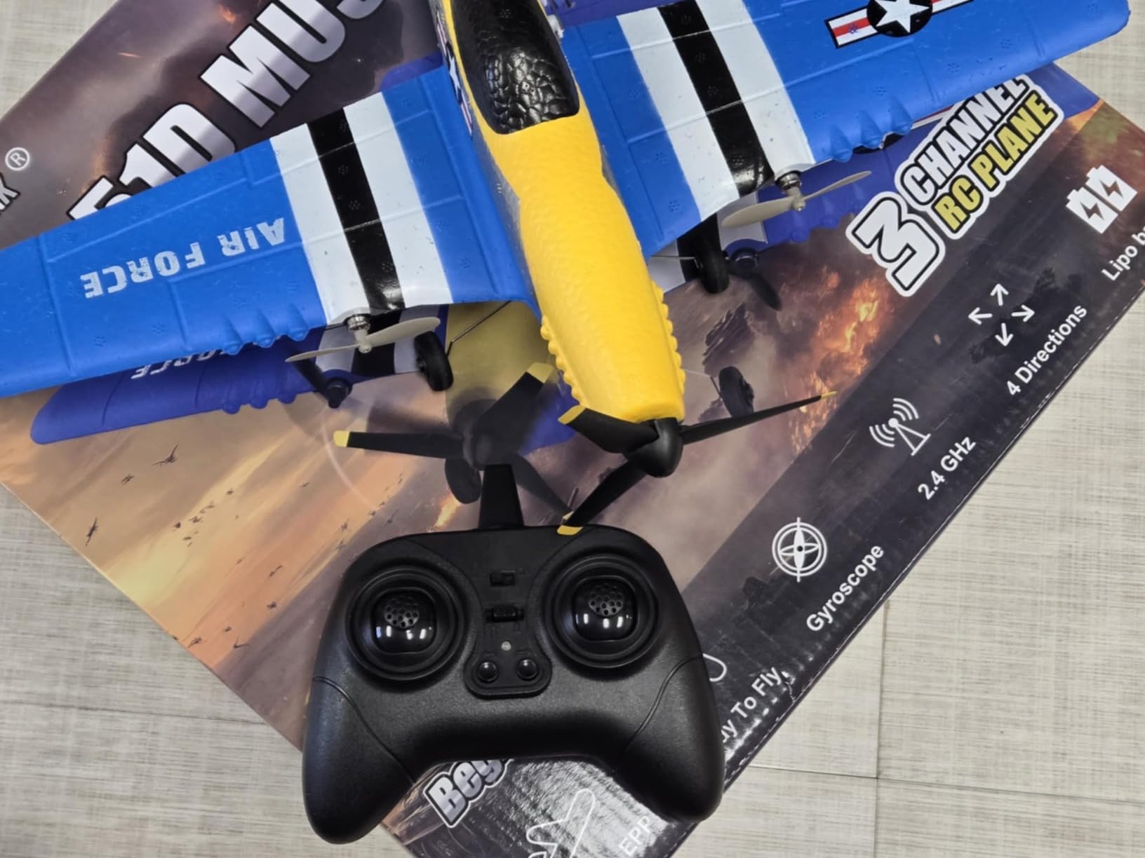 3CH P-51D Mustang RC Plane, Stabilized RC Warbird for Beginners customer photo 1