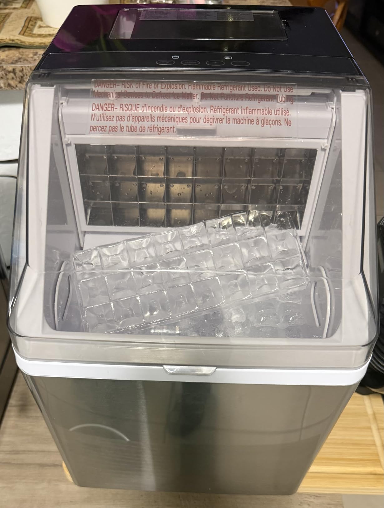 Silonn Ice Makers Countertop, 44lbs Per Day, 2 Ways to Add Water, Auto Self-Cleaning, Stainless Steel Ice Machine for Home Office Bar Party customer photo 2