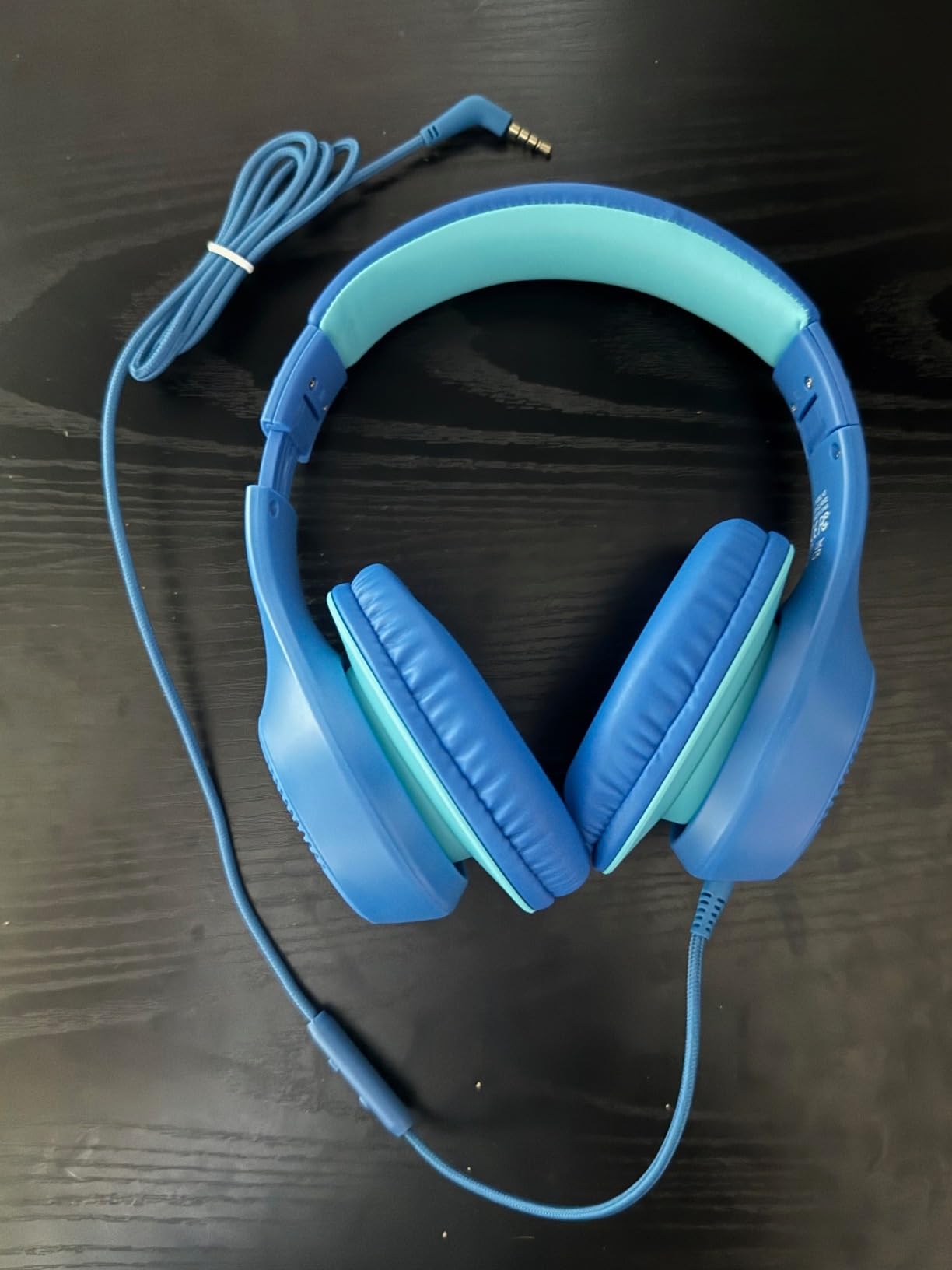 EarFun K3 Kids Headphones, Over Ear Headphones with Microphones, 85/94dB Safe Volume Limit, HD Stereo Sound, 3.5mm Jack, Foldable Wired Headphones for School/Travel/Boys/Girls/Tablet/iPad, Blue customer photo 2