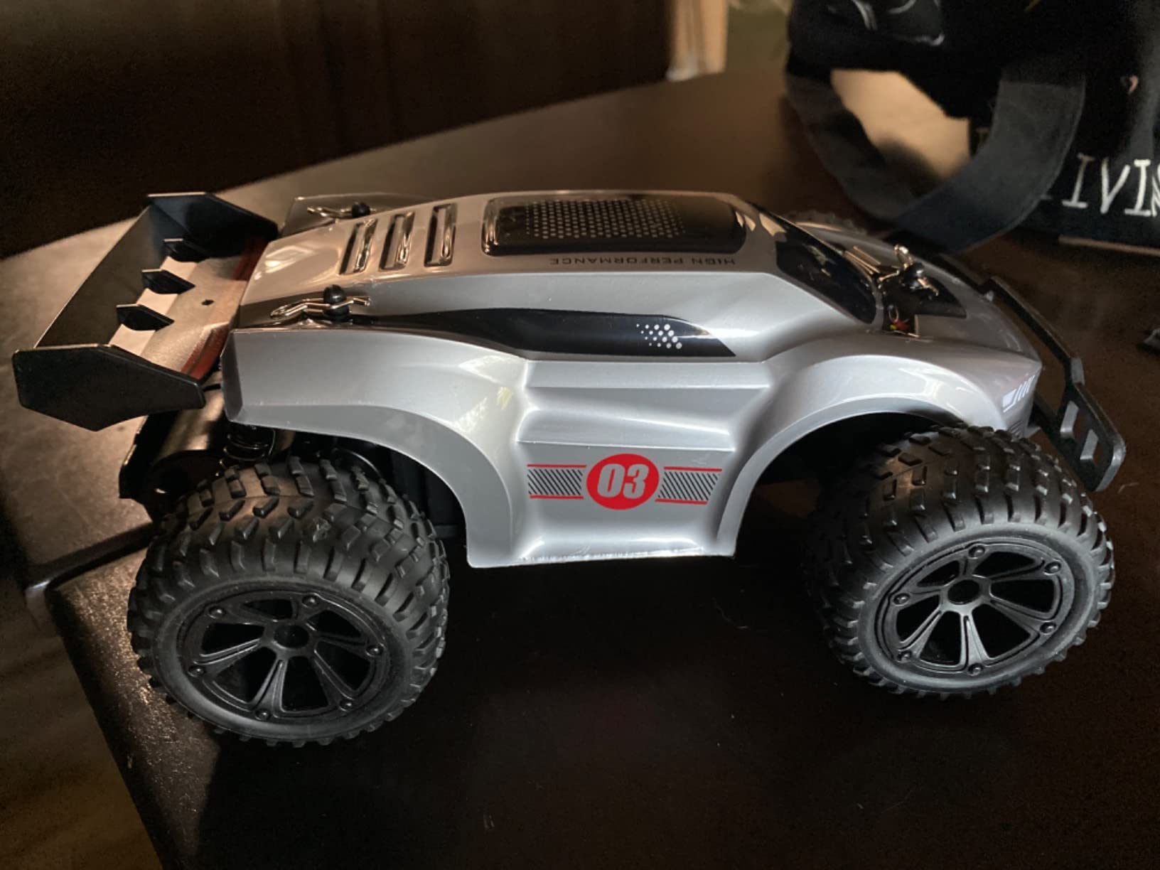 1:18 Remote Control Car - 20km/h 2.4GHz All Terrain Off-Road Monster Truck with Bodylights&Headlights &Headlamps, Rechargeable Toy Car Gift for 3 4 5 6 7 8 9 10-12 Year Old Boys Girls Kids customer photo 1