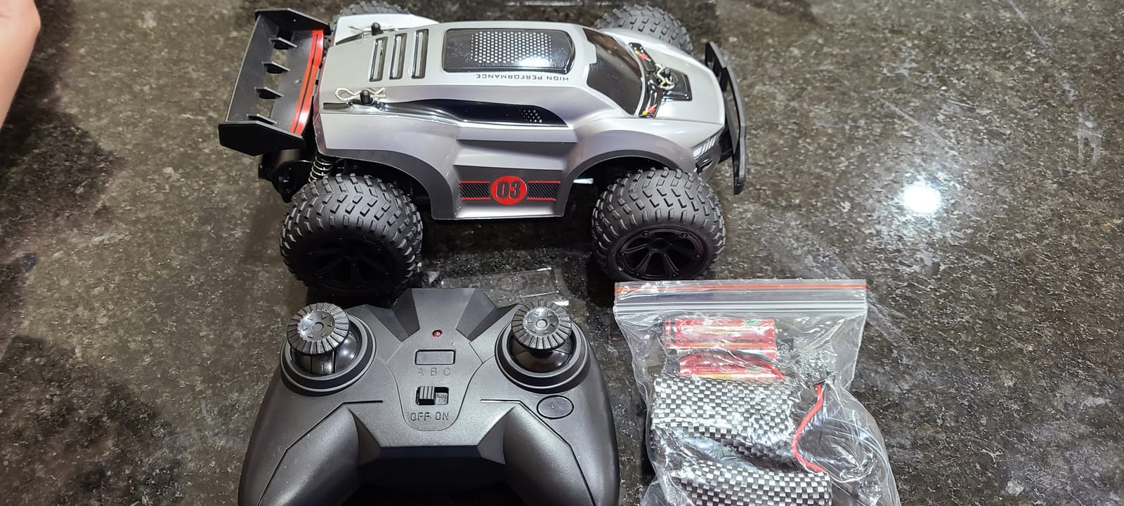 1:18 Remote Control Car - 20km/h 2.4GHz All Terrain Off-Road Monster Truck with Bodylights&Headlights &Headlamps, Rechargeable Toy Car Gift for 3 4 5 6 7 8 9 10-12 Year Old Boys Girls Kids customer photo 2
