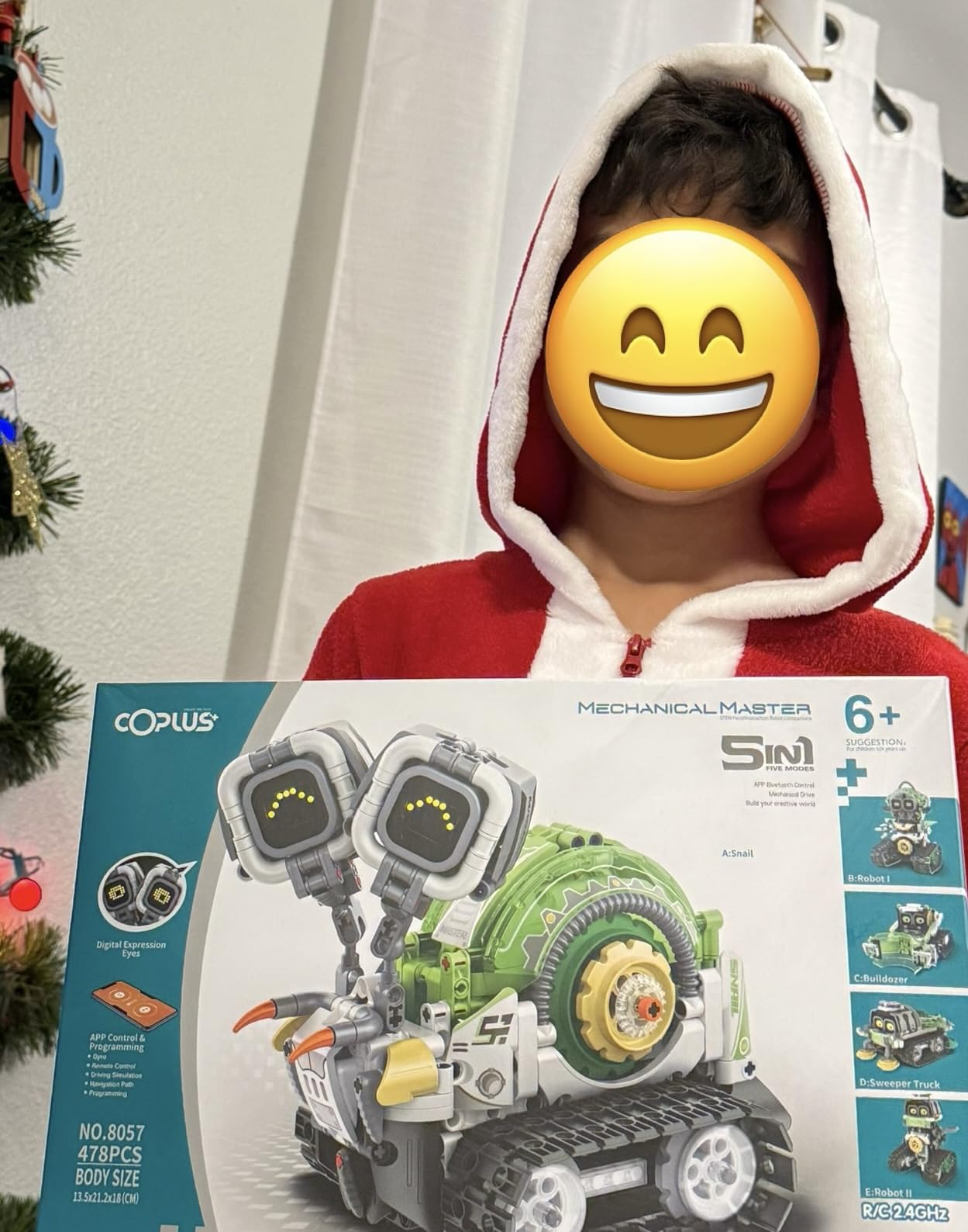 Opmind 5-in-1 STEM RC Robot Building kit, 478Pcs App Coding, Boys Age 6-12 customer photo 1