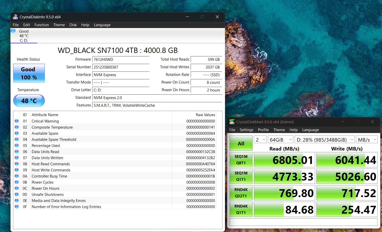 WD_Black SN7100 1TB NVMe SSD - Gen4 PCIe, M.2 2280, Up to 7,250 MB/s Read Speed, Up to 6,900 MB/s Write Speed, Next Gen TLC 3D NAND, for Laptops, Handheld Gaming Devices - WDS100T4X0E customer photo 1