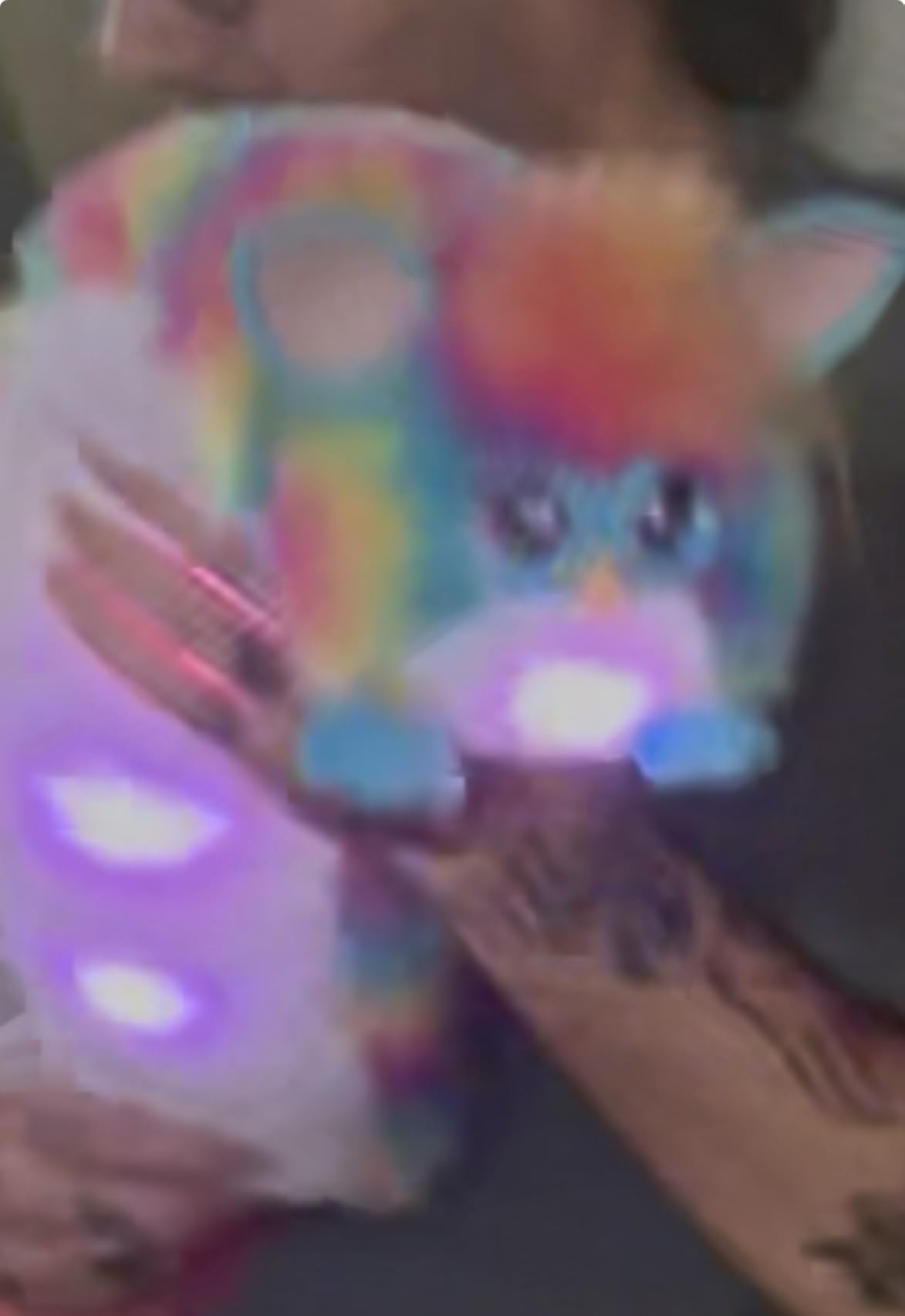 FURBY DJ Interactive Toy, Super Snuggly Rainbow Electronic Plush with Music, Lights, Motion, & Games, Speaks English & Furbish, 32in Long, Ages 6+ customer photo 1