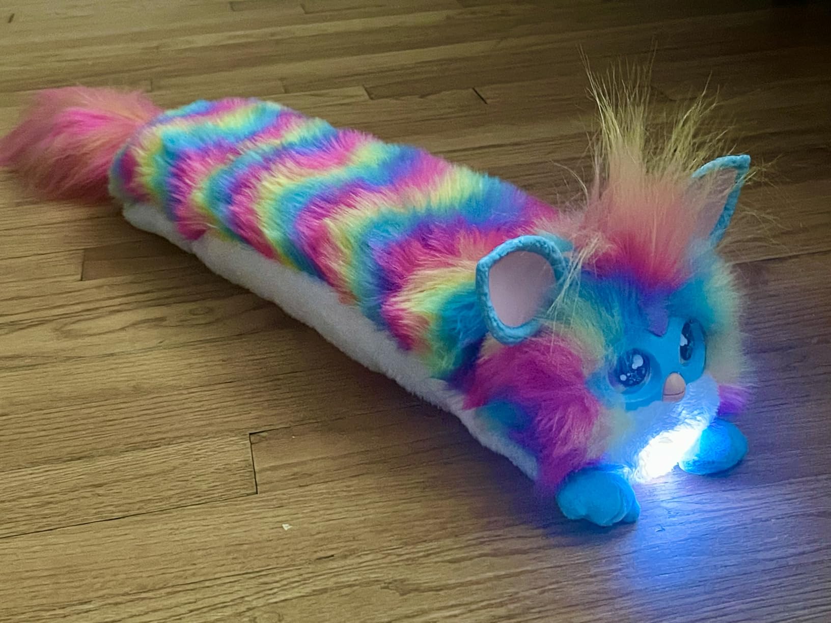 FURBY DJ Interactive Toy, Super Snuggly Rainbow Electronic Plush with Music, Lights, Motion, & Games, Speaks English & Furbish, 32in Long, Ages 6+ customer photo 2