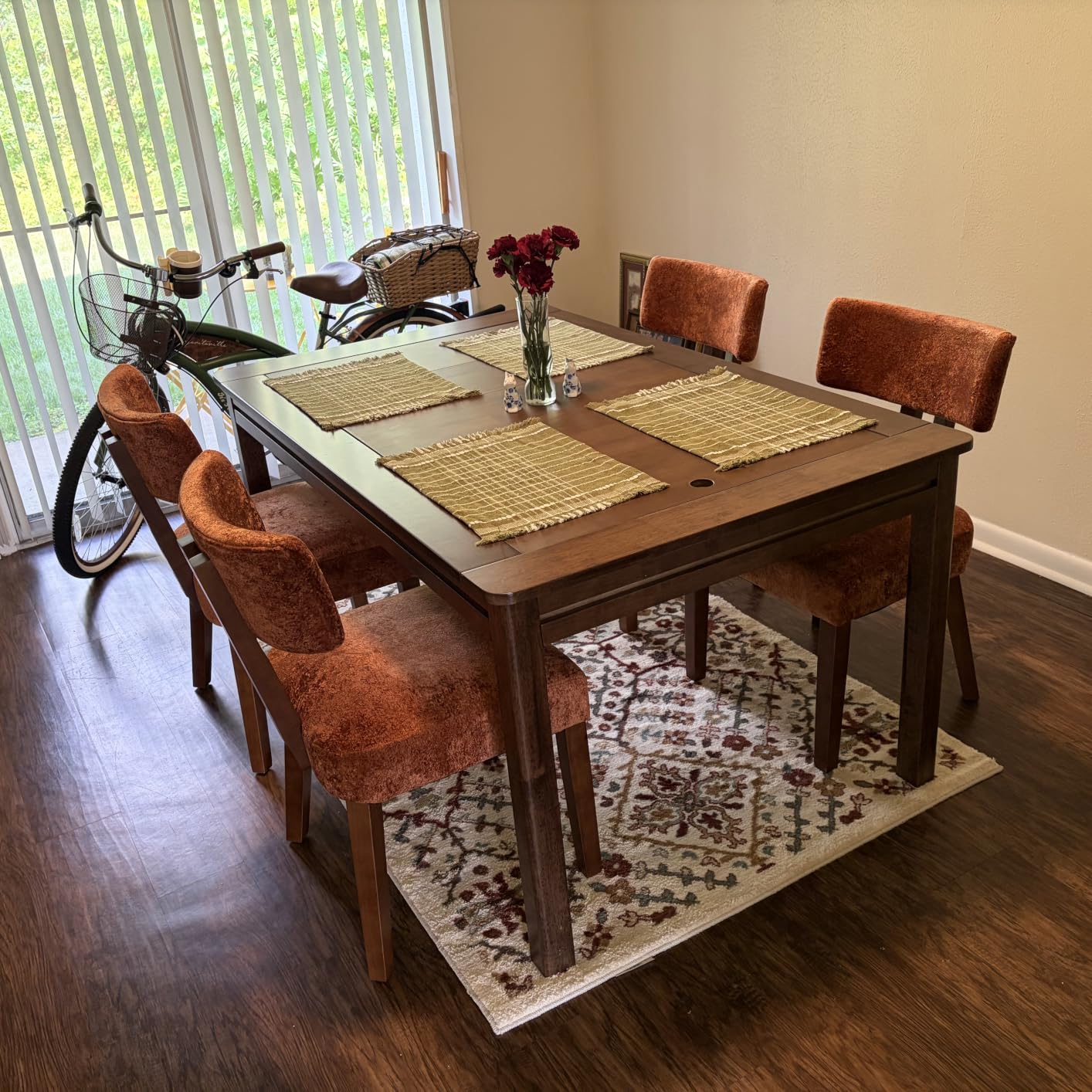 LAUSAINT HOME Board Game Table with Removable Table Top, 54” x 31” Play Area, Gaming and Dining Table with EVA Play Mat, Detachable Cup Holders and Trays for 6 Players, for Card, DND and Poker, Walnut customer photo 2