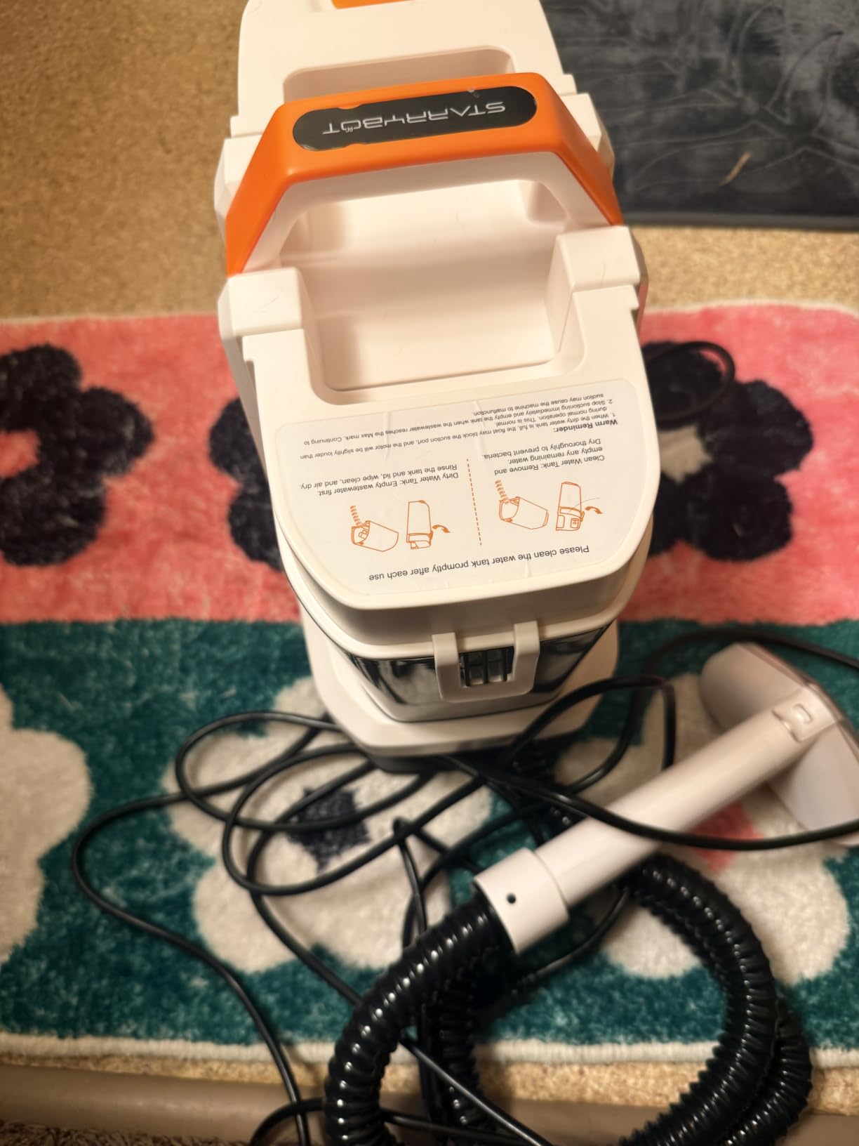 Starrybot Upholstery Cleaner Machine, 18Kpa Pet Stain Extractor(white) customer photo 1