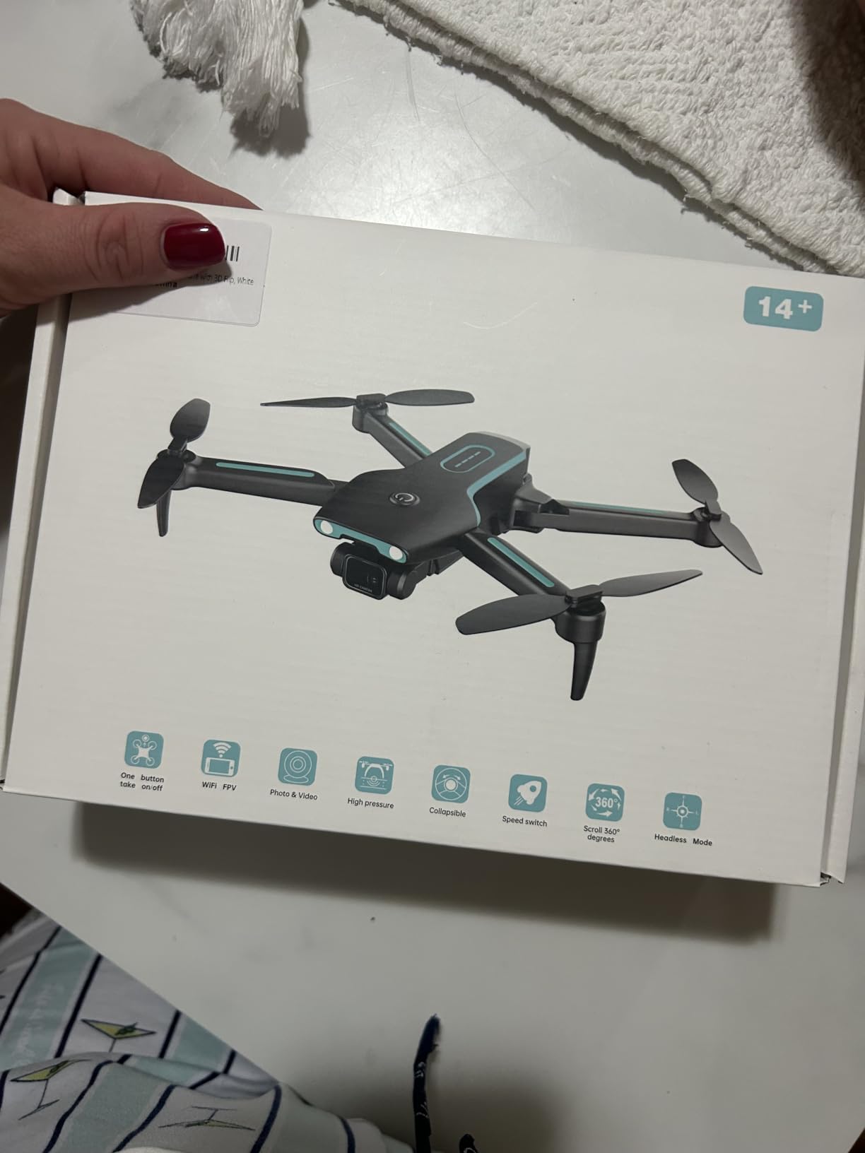 Drones for Kids and Beginners with LED Lights 2 Batteries One Key Start customer photo 1