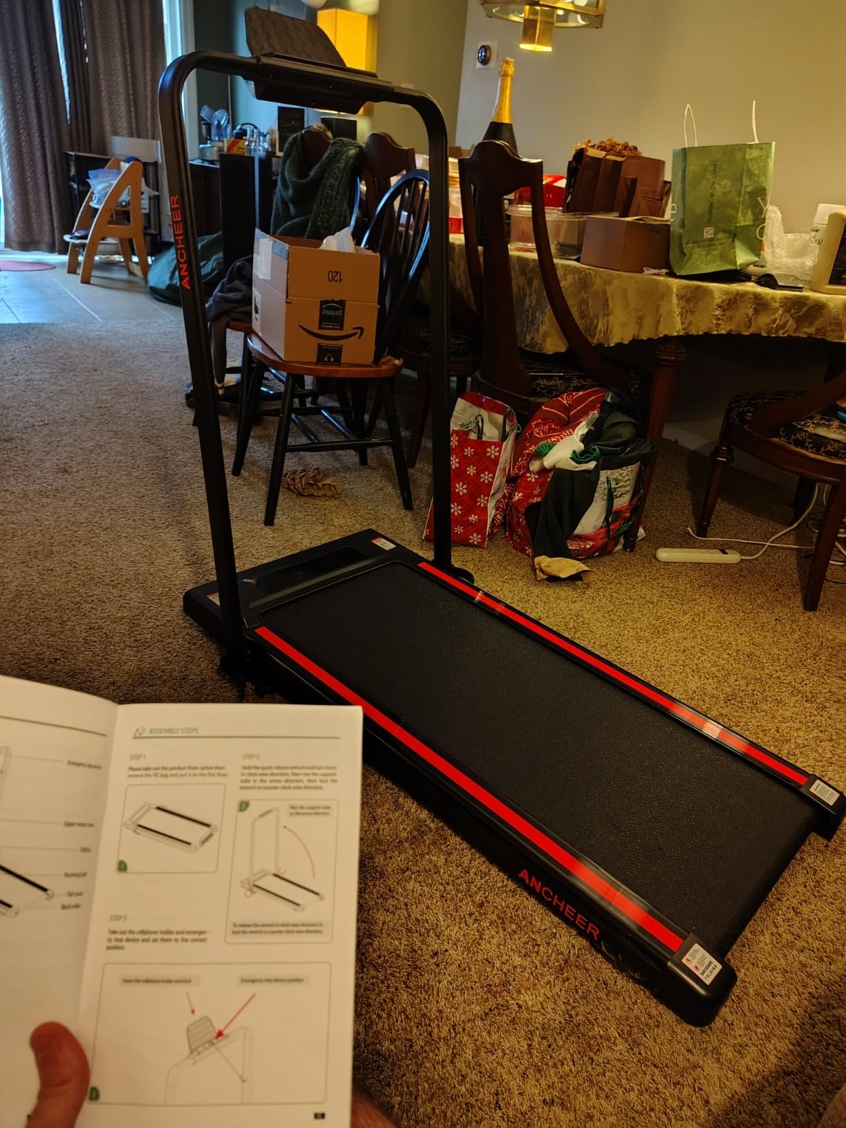 ANCHEER Walking Pad with Incline - Foldable Treadmill with Handle Bar customer photo 1