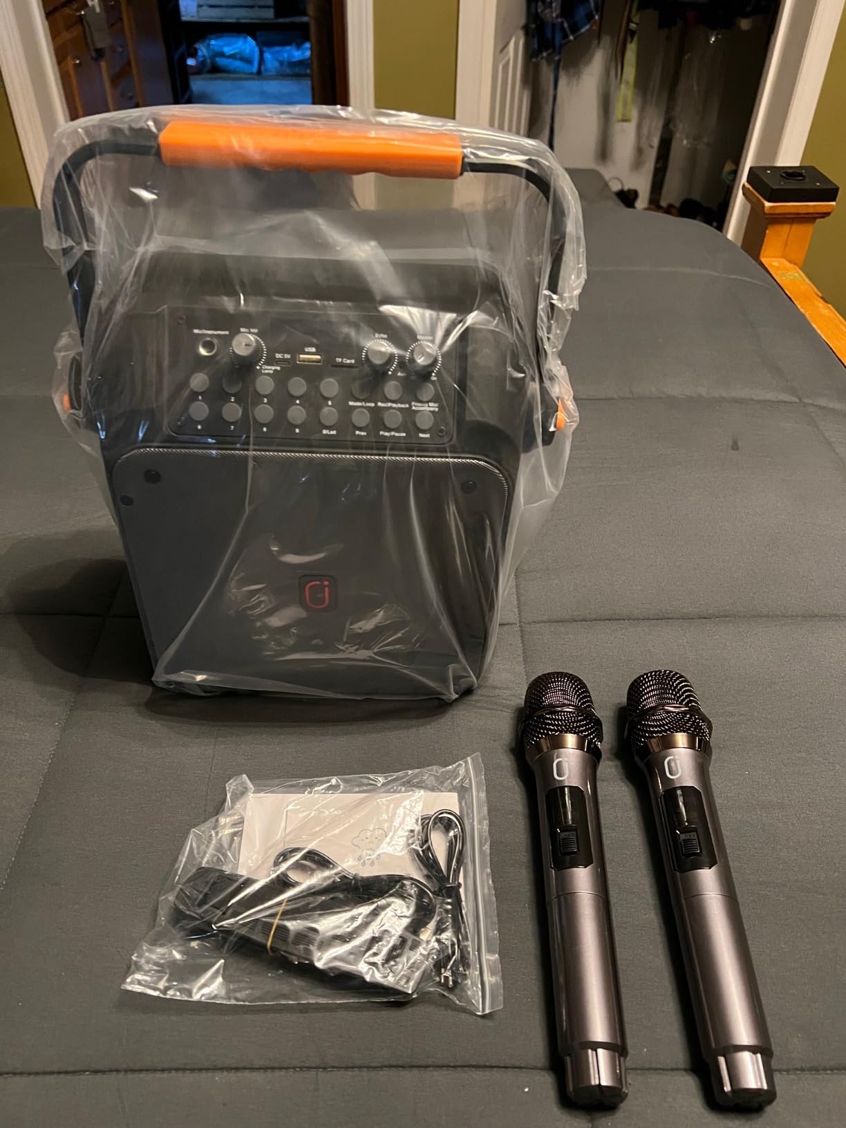 HWWR Karaoke Machine with 2 Mics for Adults & Kids, Stage Subwoofers Set customer photo 1