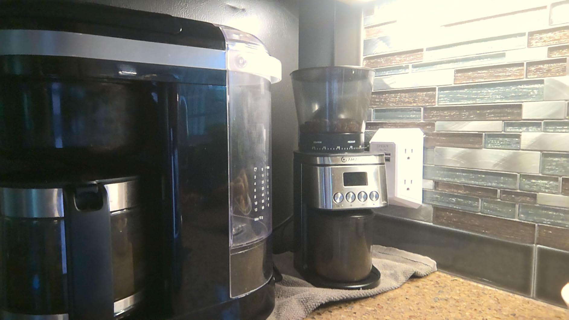 AMZCHEF Single Dose Coffee Grinder, Low Retention, 75 Settings, Rose Gold customer photo 1