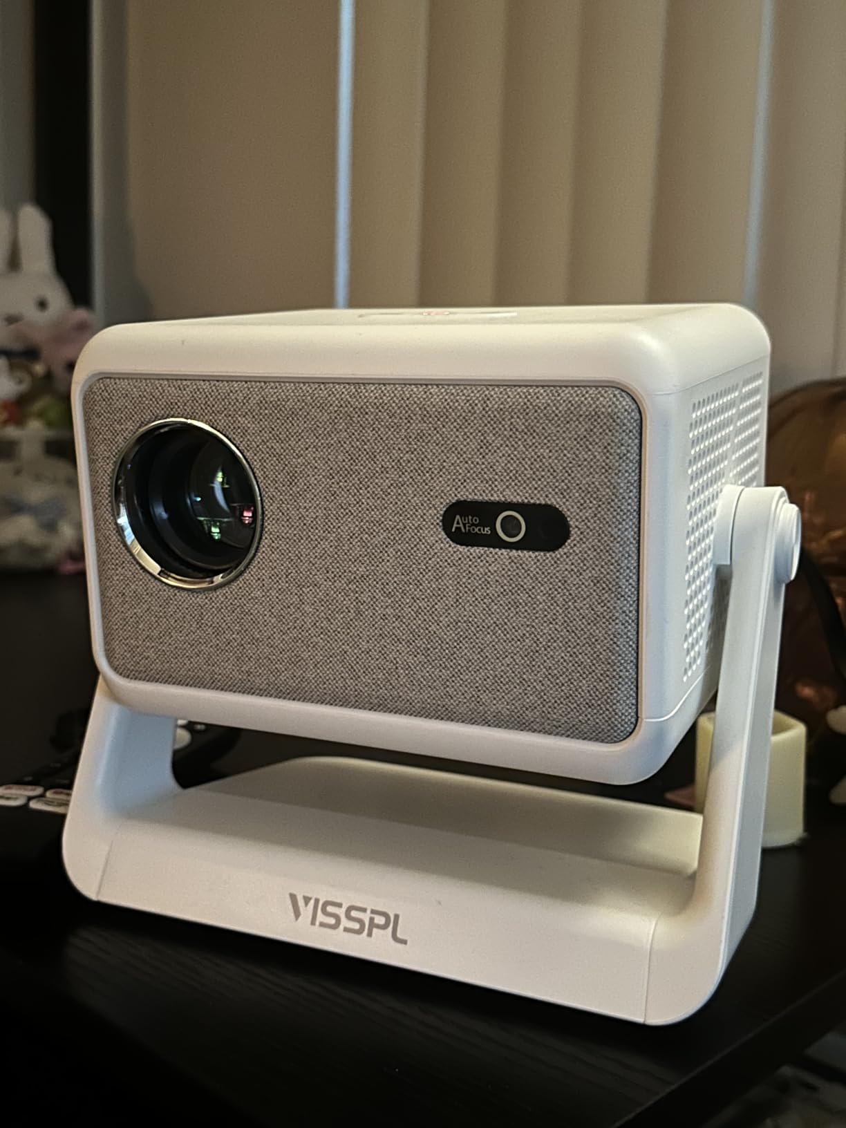 【Now with Netflix & 3000 ANSI】Smart 4K Projector with WiFi and Bluetooth, VISSPL 3D Dolby Audio and Auto Focus Portable Outdoor Projector, Movie Home Theater Projectors for Bedroom/Ceiling customer photo 1