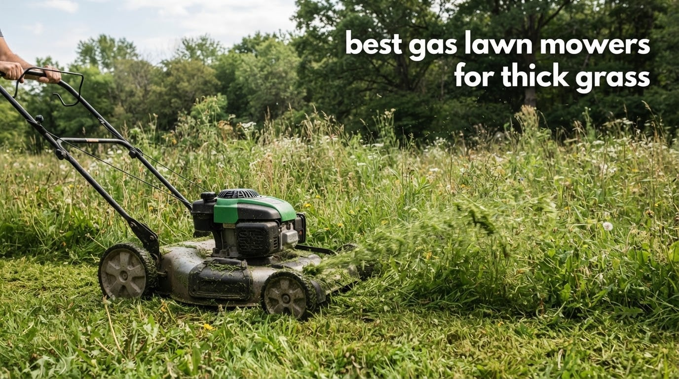 best gas lawn mowers for thick grass