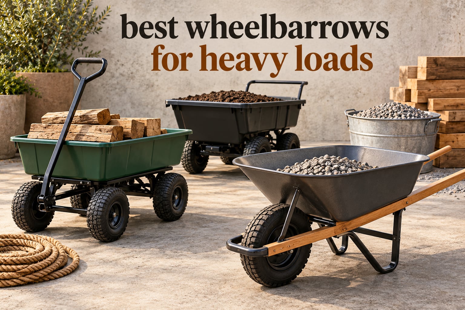 12 Best Wheelbarrows for Heavy Loads (October 2026)