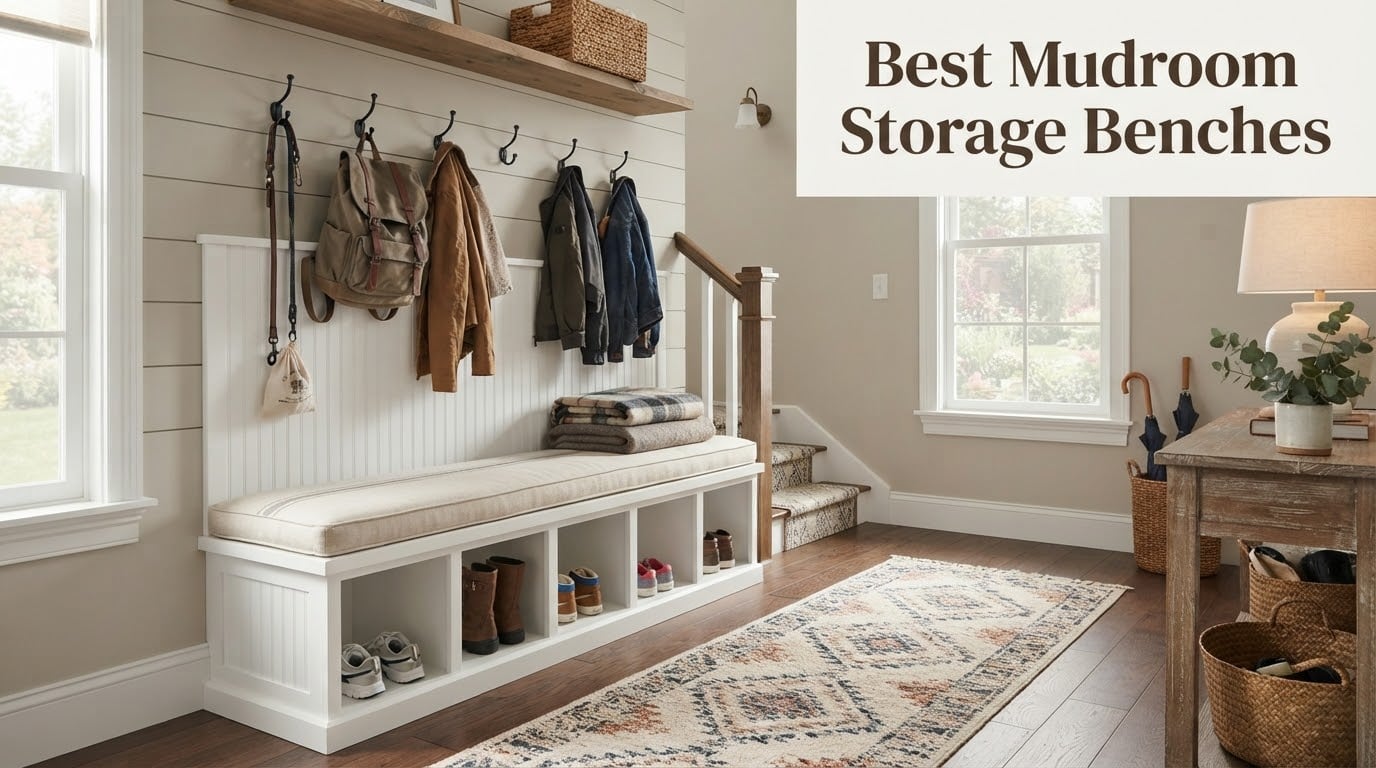 12 Best Mudroom Storage Benches (October 2026)