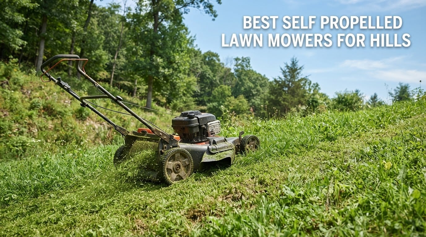 best self propelled lawn mowers for hills