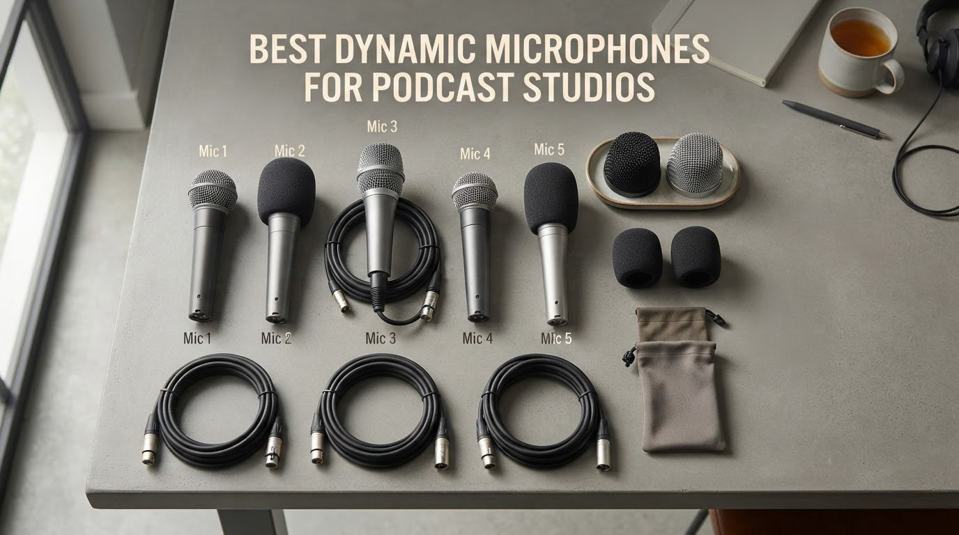 best dynamic microphones for podcast studios